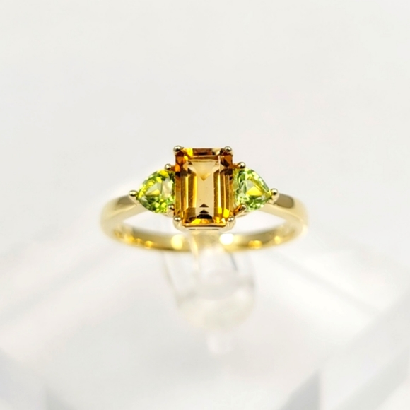 14k Filled Citrine & Peridot Ring - Picture 12 of 12